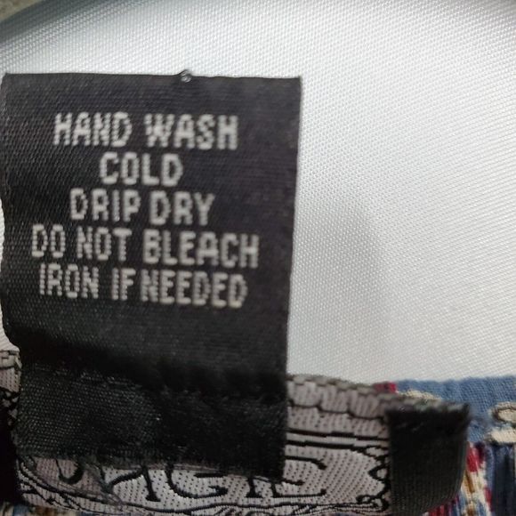 Angie Blouse‎ Top Blue Floral Beaded Womens M - Picture 6 of 11